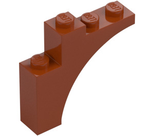 LEGO Dunkelorange Bogen 1 x 4 x 3 (80543)