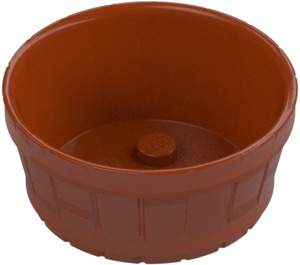 LEGO Dark Orange Barrel 4.5 x 4.5 with Axle Hole (64951)