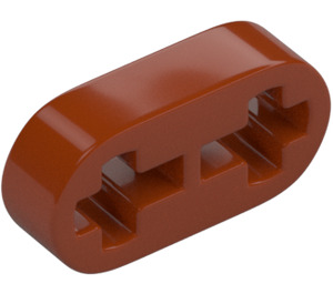 LEGO Dunkles Orange Balken 2 x 0.5 mit Achse Löcher (41677 / 44862)