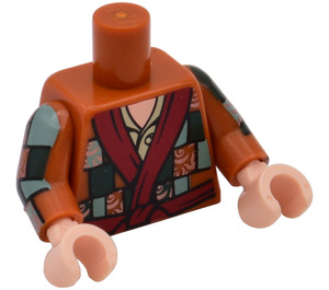LEGO Dunkelorange Bilbo Baggins Minifig Torso mit Patchwork Coat Dekoration (973)
