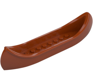 LEGO Dunkelorange Boot Canoe 4 x 16 (6021 / 33590)