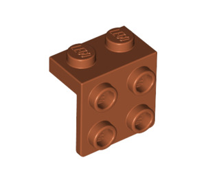 LEGO Donkeroranje Beugel 1 x 2 met 2 x 2 (21712 / 44728)