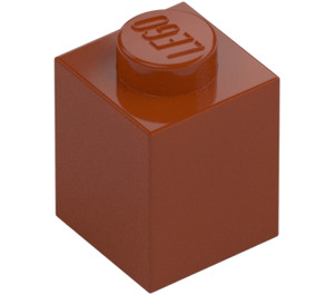 LEGO Mörk Orange Kloss 1 x 1 (3005 / 30071)