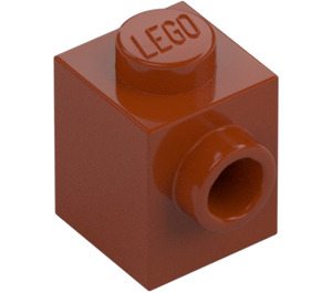 LEGO Tummanoranssi Palikka 1 x 1 jossa Nuppi päällä Yksi Sivu (87087)