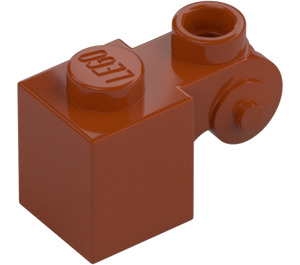 LEGO Orange Sombre Brique 1 x 1 x 2 avec Scroll et Tenon ouvert (20310)