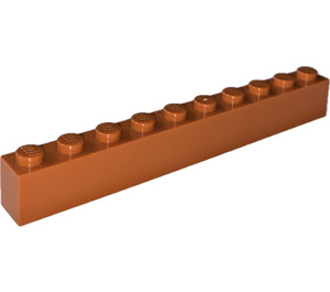 LEGO Dunkelorange Backstein 1 x 10 (6111)