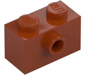 LEGO Mørk oransje Kloss 1 x 2 med 1 Knott på Side (86876)