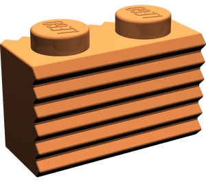 LEGO Dark Orange Brick 1 x 2 with Grille (2877)