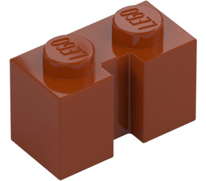 LEGO Orange Sombre Brique 1 x 2 avec rainure (4216)