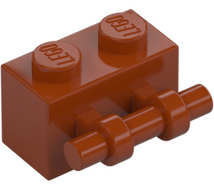 LEGO Tmavě oranžová Kostka 1 x 2 s Rukojeť (30236)