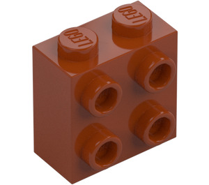 LEGO Tmavě oranžová Kostka 1 x 2 x 1.6 s Cvočky na Jeden Postranní (1939 / 22885)