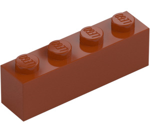 LEGO Mørk oransje Kloss 1 x 4 (3010 / 6146)