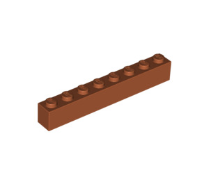 LEGO Donkeroranje Steen 1 x 8 (3008)
