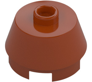 LEGO Dark Orange Brick 2 x 2 Round with Sloped Sides (98100)