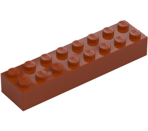 LEGO Naranja oscuro Ladrillo 2 x 8 (3007 / 93888)