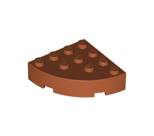 LEGO Dunkelorange Backstein 4 x 4 Runden Ecke (2577)