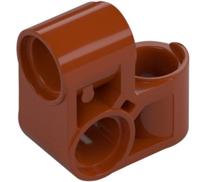 LEGO Dark Orange Cross Block Bent 90 Degrees with Three Pinholes (44809)