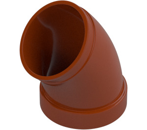 LEGO Dark Orange Cylinder Tube Curved (45°) (49737)