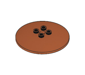 LEGO Orange sombre Dish 6 x 6 (Goujons creux) (44375 / 45729)