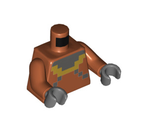 LEGO Mørk oransje Diver Minifigur Overkropp (973 / 76382)