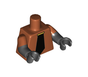 LEGO Dark Orange Flashback Garmadon Minifig Torso (973 / 16360)