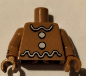 LEGO Naranja oscuro Gingerbread Hombre Torso (973 / 88585)