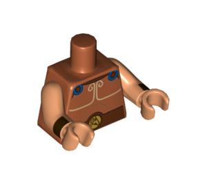 LEGO Dunkelorange Hercules Minifigur Torso (973 / 88585)