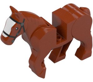 LEGO Dark Orange horse with moveable legs (10509)