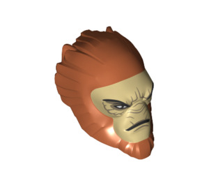 LEGO Dark Orange Hylobon Enforcer Minifigure Head (39418)