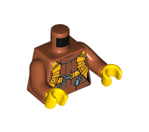 LEGO Mørk oransje Jungel Exploration Kvinne Pilot Minifigur Overkropp (973 / 76382)