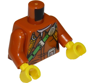 LEGO Mørk orange Jungle Minifig Torso (973 / 76382)