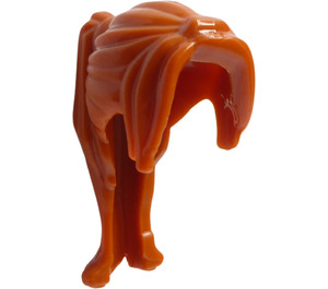 LEGO Orange Sombre Longue Queue de cheval avec Côté Frange (62696 / 88426)