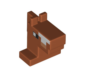 LEGO Dark Orange Minecraft Horse Head (26884)