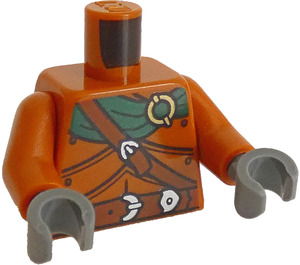 LEGO Dunkles Orange Minifigur Torso Aarakocra Ranger (973)