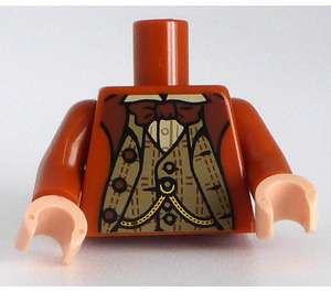 LEGO Dark Orange Minifig Torso with Horace Slughorn Decoration (Dark Tan Vest) (973)
