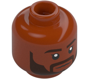 LEGO Dark Orange Minifigure Head with Decoration (Recessed Solid Stud) (3274)