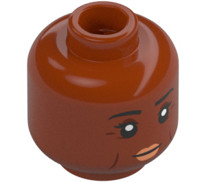 LEGO Dark Orange Minifigure Head with Decoration (Recessed Solid Stud) (3274)