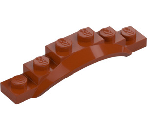 LEGO Dunkelorange Kotflügel Platte 1 x 6 mit Kante (4925 / 62361)