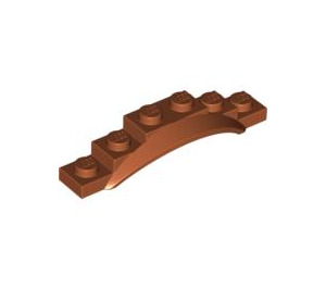 LEGO Dark Orange Mudguard Plate 1 x 6 with Edge (4925 / 62361)