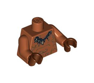 LEGO Dark Orange Native Torso with Tooth Necklace (973 / 76382)