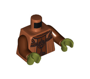 LEGO Donkeroranje Nute Gunray in Oranje Robes Torso (973 / 76382)