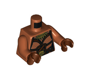 LEGO Mörk Orange Okoye med Mörk Orange Topp Minifigur Kropp (973 / 76382)