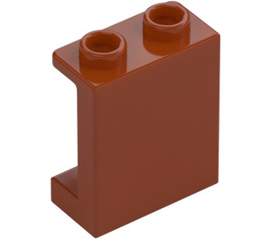 LEGO Mørk oransje Panel 1 x 2 x 2 med sidestøtter, hule knotter (35378 / 87552)