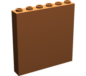 LEGO Orange sombre Panneau 1 x 6 x 5 (35286 / 59349)