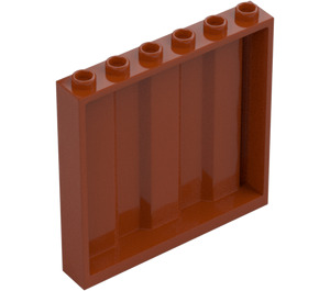 LEGO Dark Orange Panel 1 x 6 x 5 with Corrugation (23405)