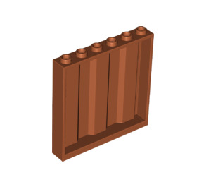 LEGO Dark Orange Panel 1 x 6 x 5 with Corrugation (23405)