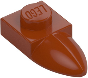 LEGO Mørk oransje Plate 1 x 1 med Tann (35162 / 49668)