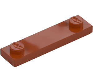 LEGO Dunkelorange Platte 1 x 4 mit Zwei Noppen mit Nut (41740)