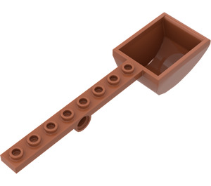 LEGO Mörk Orange Platta 1 x 8 med Hål och Skopa (30275)