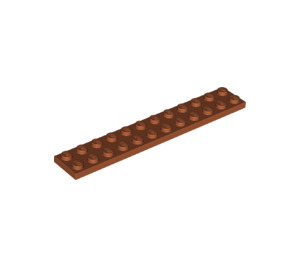 LEGO Dark Orange Plate 2 x 12 (2445)